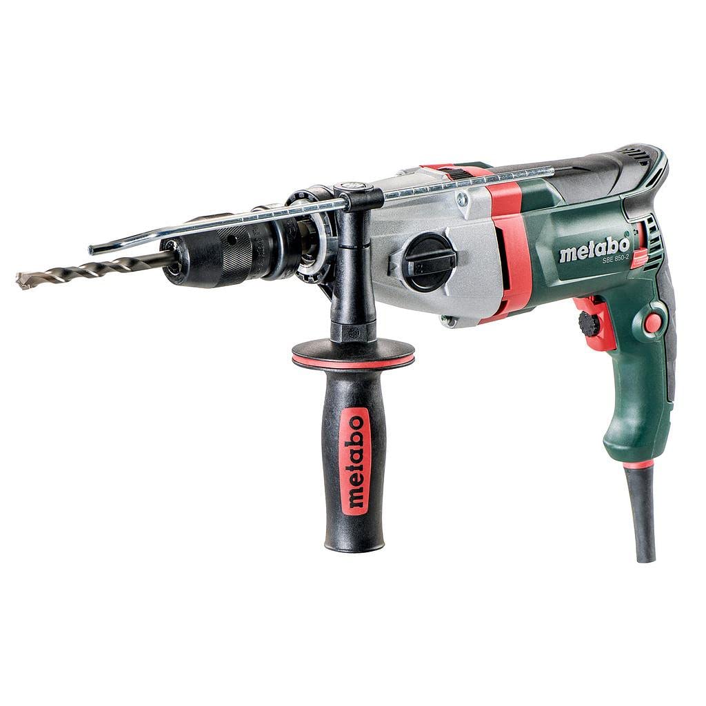 Metabo 600782850 - Taladro percutor SBE 850-2 850 W, 2 velocidades, portabrocas Futuro Top, metaBOX