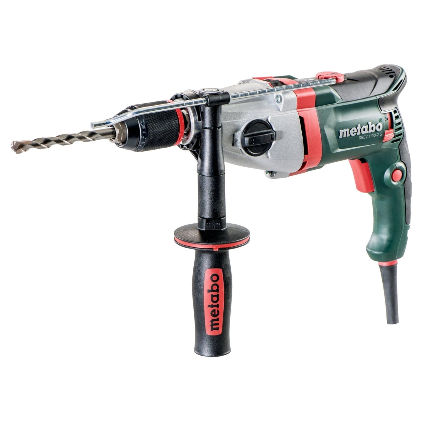 Metabo 600784500 - Taladro percutor SBEV 1100-2 S 1100 W, 2 velocidades, portabrocas rápido, maletín - Ferrotecnia