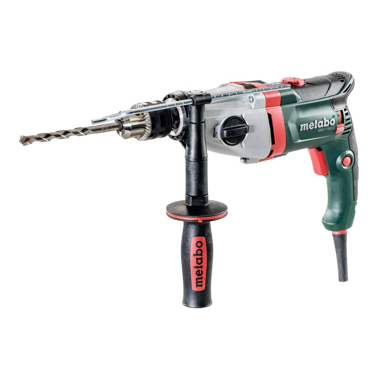Metabo 600785000 - Taladro percutor SBEV 1300-2 1300 W, 2 velocidades, portabrocas de corona dentada