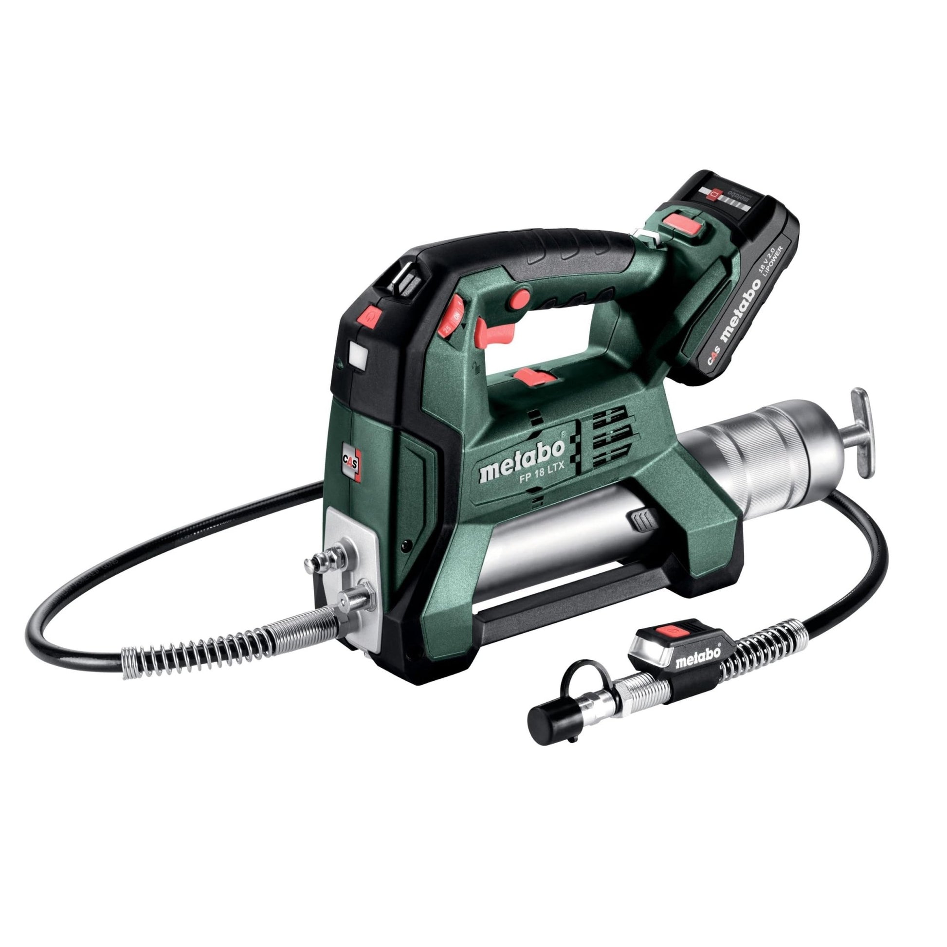 Metabo 600789500 - Engrasadora FP 18 LTX 18 V, 2 baterías 2,0 Ah, cargador SC 30 y metaBOX - Ferrotecnia