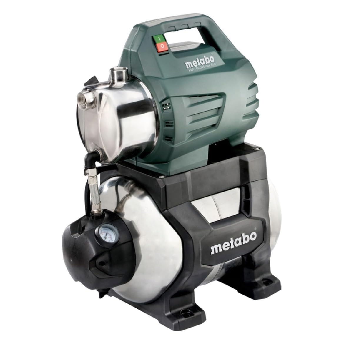 Metabo 600973000 - Grupo de presión HWW 4500/25 Inox Plus, 1300 W, 4500 l/h, 4,8 bar