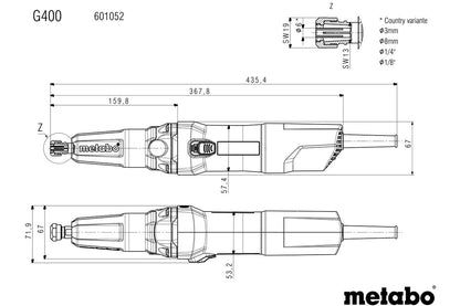 Metabo 601052000 - Amoladora recta G 400