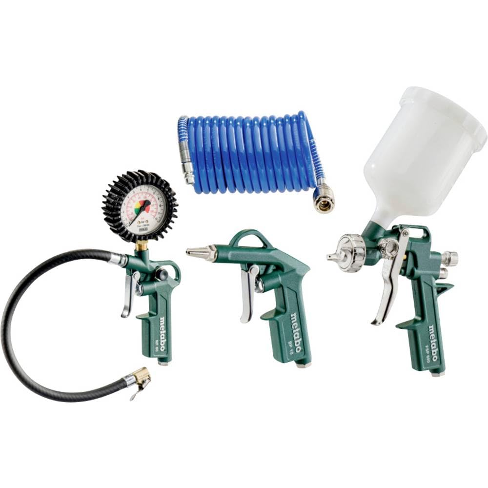 Metabo 601585000 - Set neumático LPZ 4 de 4 piezas con pistola de pintar y manguera