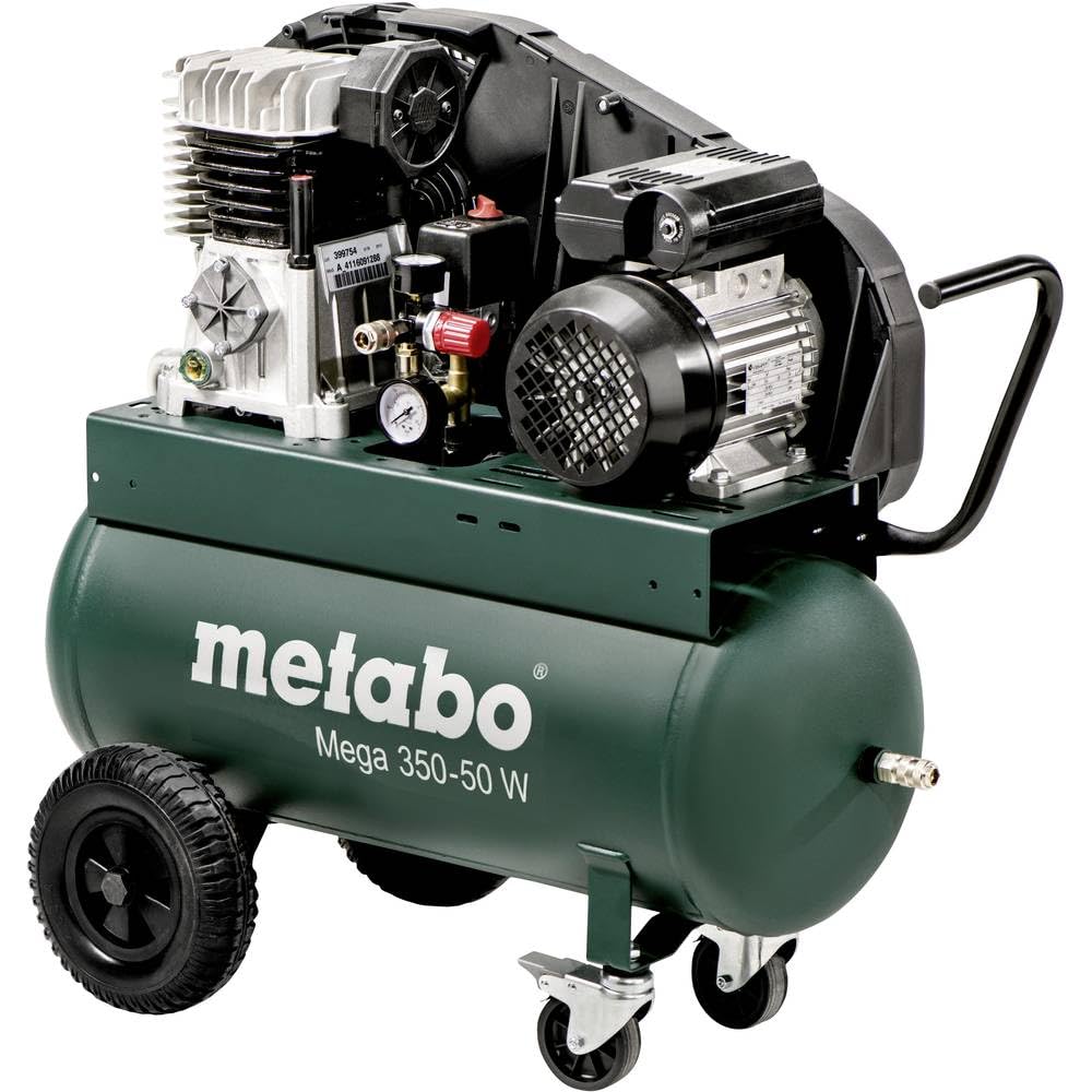 Metabo 601589000 - Compresor de pistón Mega 350-50 W, calderín 50 l, 10 bar, 2,2 kW, monofásico