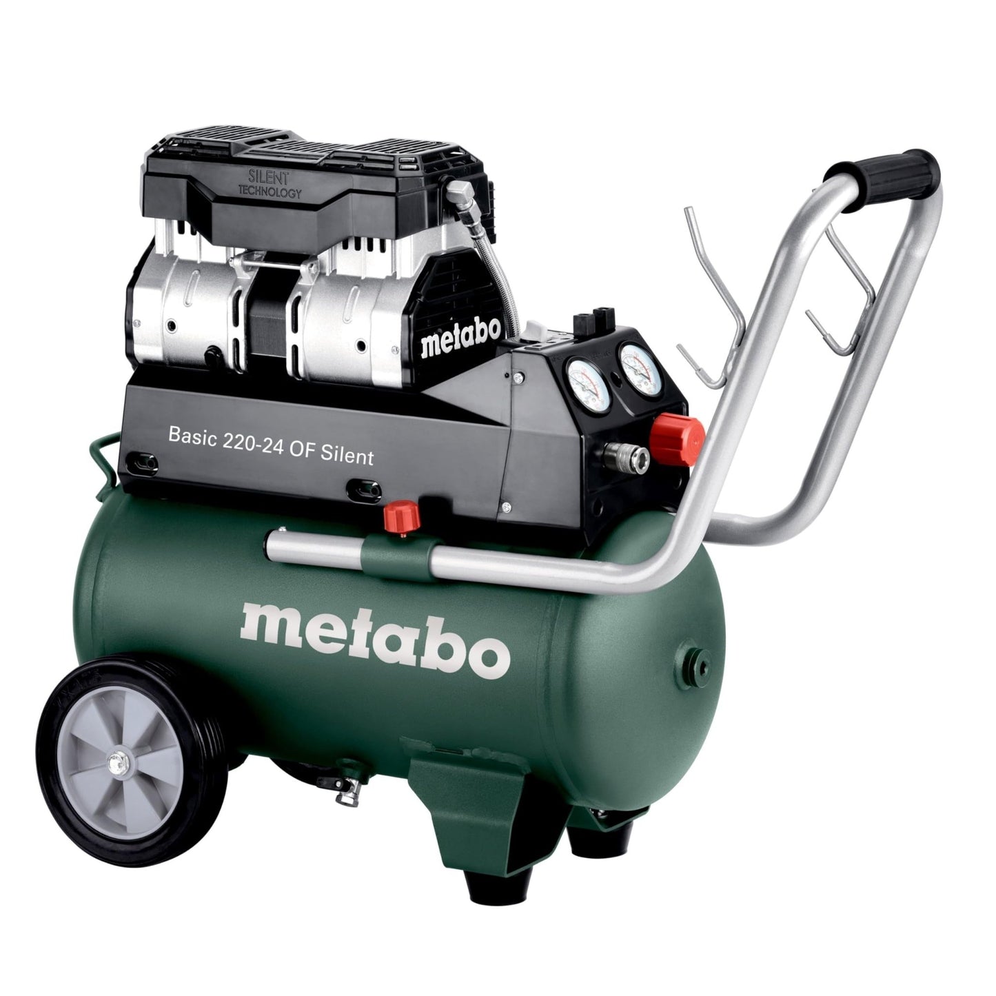 Metabo 601593000 - Compresor Basic 220-24 OF Silent sin aceite, 24 l, 8 bar, 110 l/min - Ferrotecnia