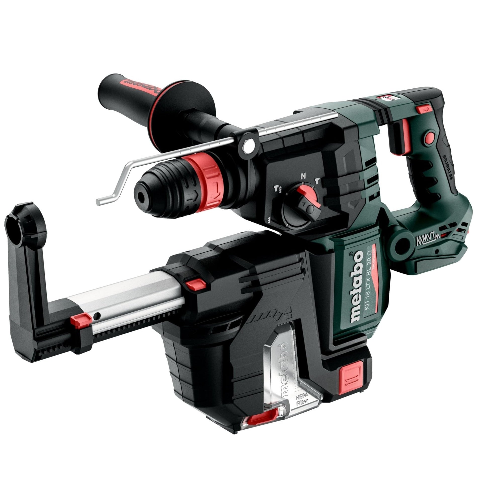 Metabo 601715900 - Martillo combinado de batería KH 18 LTX BL 28 Q Set ISA con aspiración, sin batería - Ferrotecnia