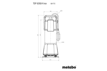 Metabo 601772000 - Bomba de presión sumergible TDP 6200/4 Inox