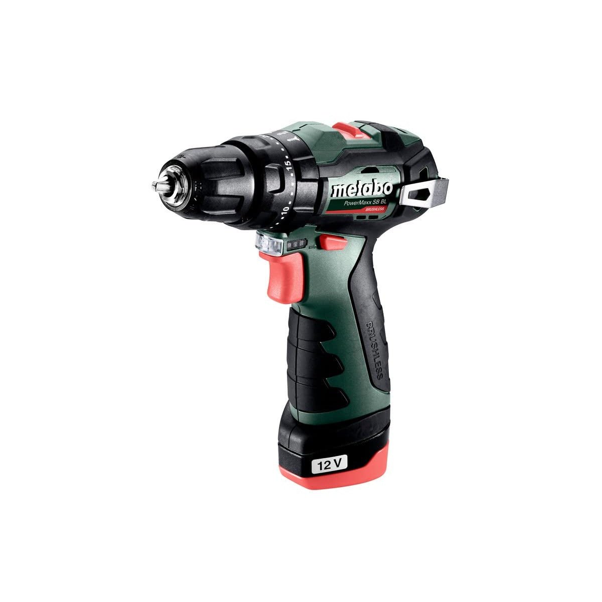 Metabo 601784500 - Taladro atornillador percutor de batería PowerMaxx SB BL 12 V, 2x2,0 Ah, maletín - Ferrotecnia