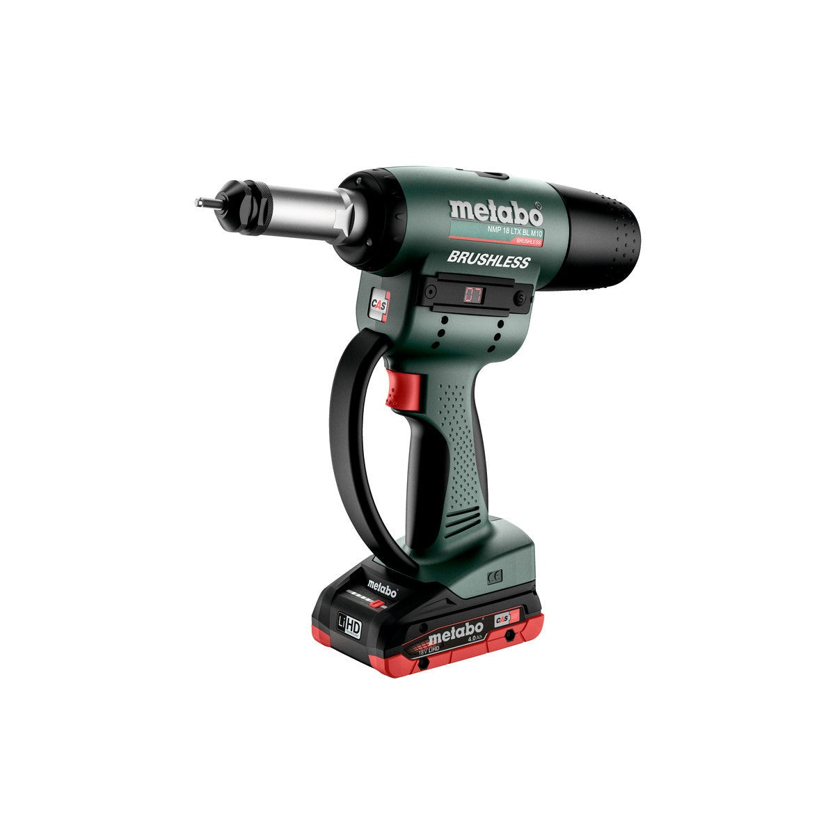 Metabo 601788800 - Pistola de tuercas remachables de batería NMP 18 LTX BL M10
