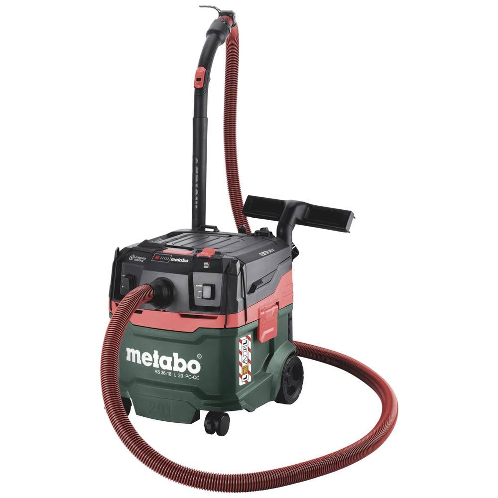 Metabo 602072850 - Aspirador en seco de batería AS 36-18 L 20 PC-CC 2x18 V 20 l, sin batería