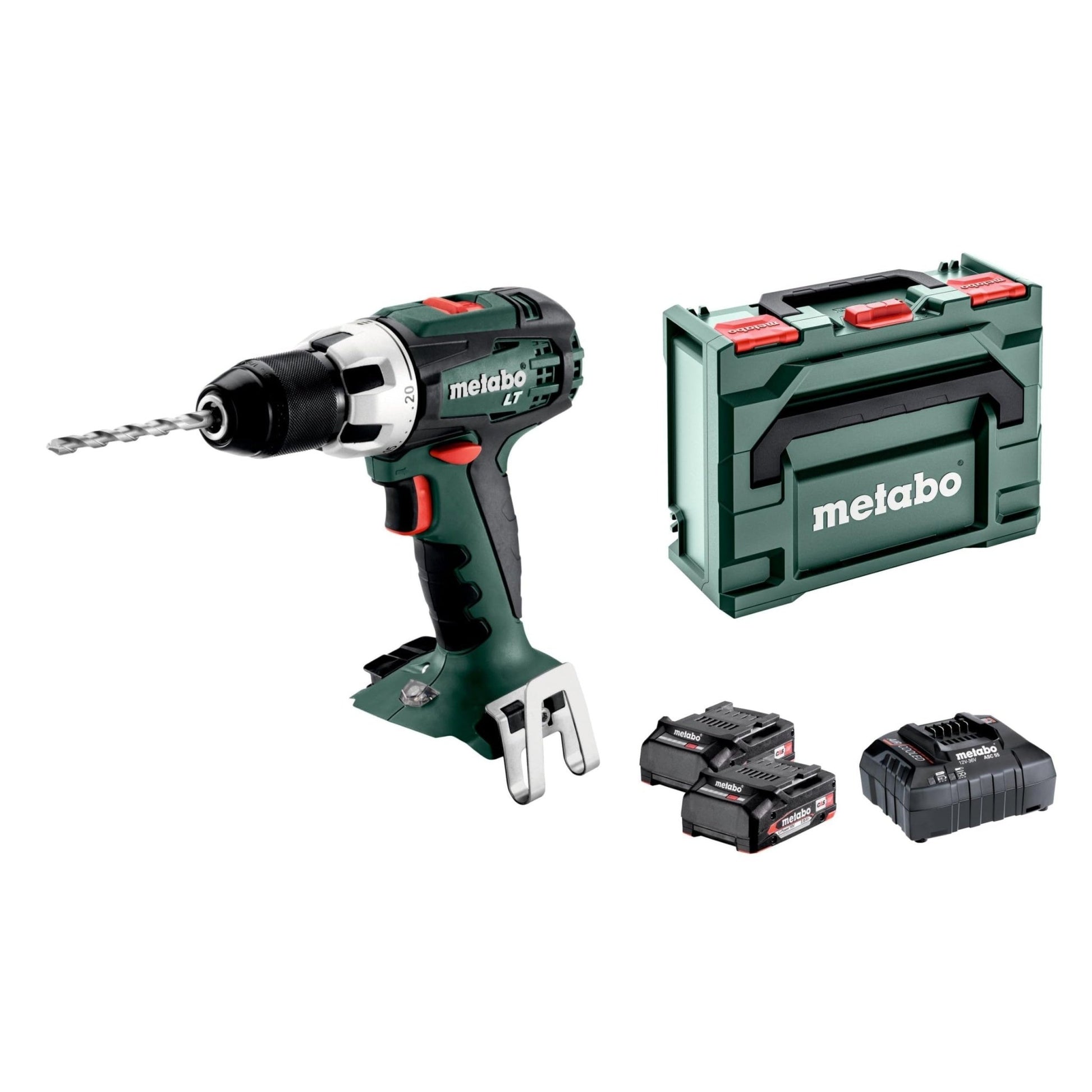 Metabo 602102530 - Taladro atornillador de batería BS 18 LT Compact 18 V, 2x2,0 Ah, 60/34 Nm - Ferrotecnia