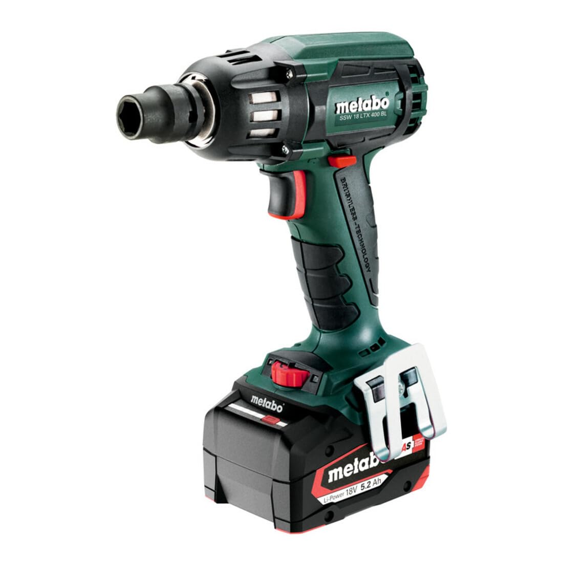Metabo 602205650 - Llave de impacto de batería SSW 18 LTX 400 BL 1/2" 18 V 400 Nm 2x5,2 Ah