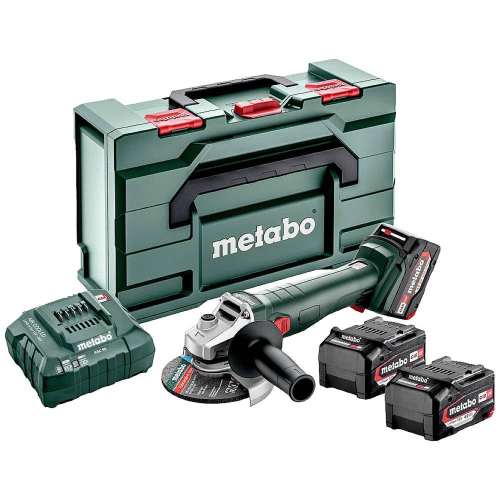 Metabo 602249960 - Amoladora angular a batería W 18 L 9-125 Quick 18 V 3x4,0 Ah