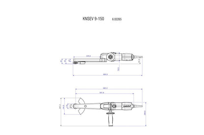 Metabo 602265500 - Lijadora de soldaduras en ángulo KNSE 9-150 Set