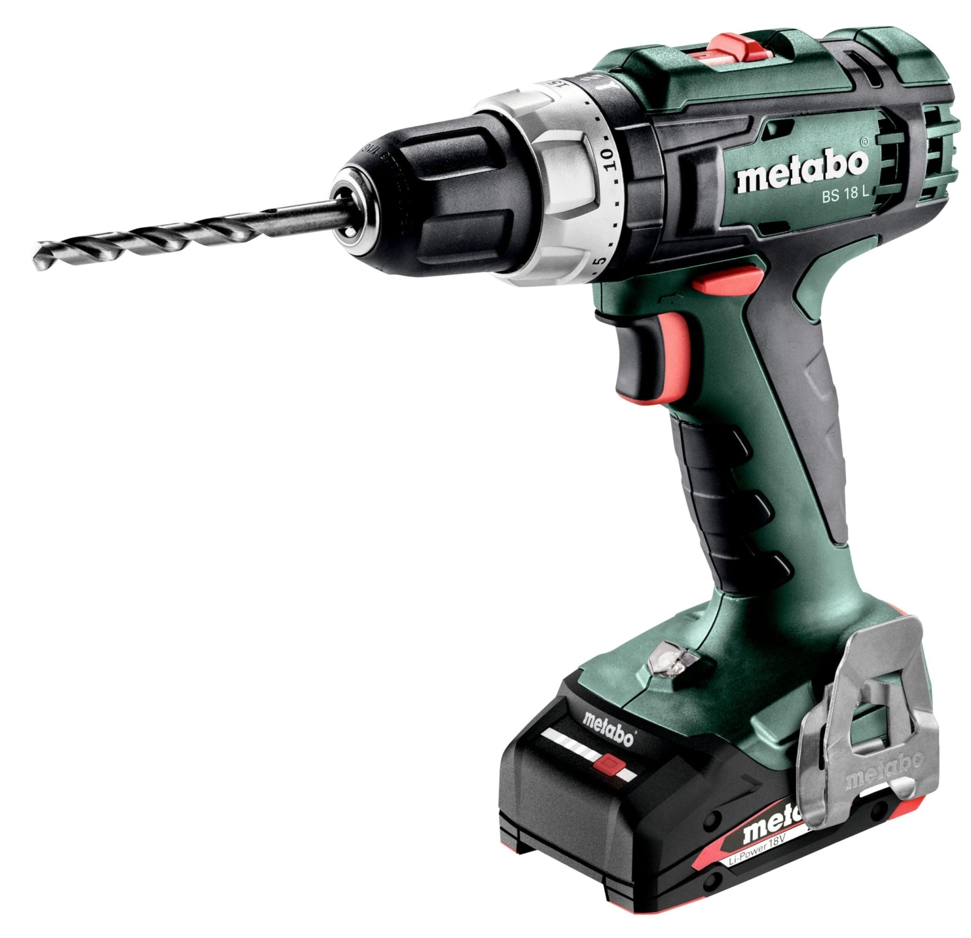 Metabo 602321500 - Taladro atornillador de batería BS 18 L 18 V, 2x2,0 Ah, 50/25 Nm, maletín