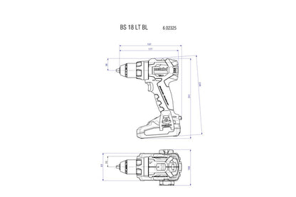 Metabo 602325840 - Taladradora atornilladora de batería BS 18 LT BL