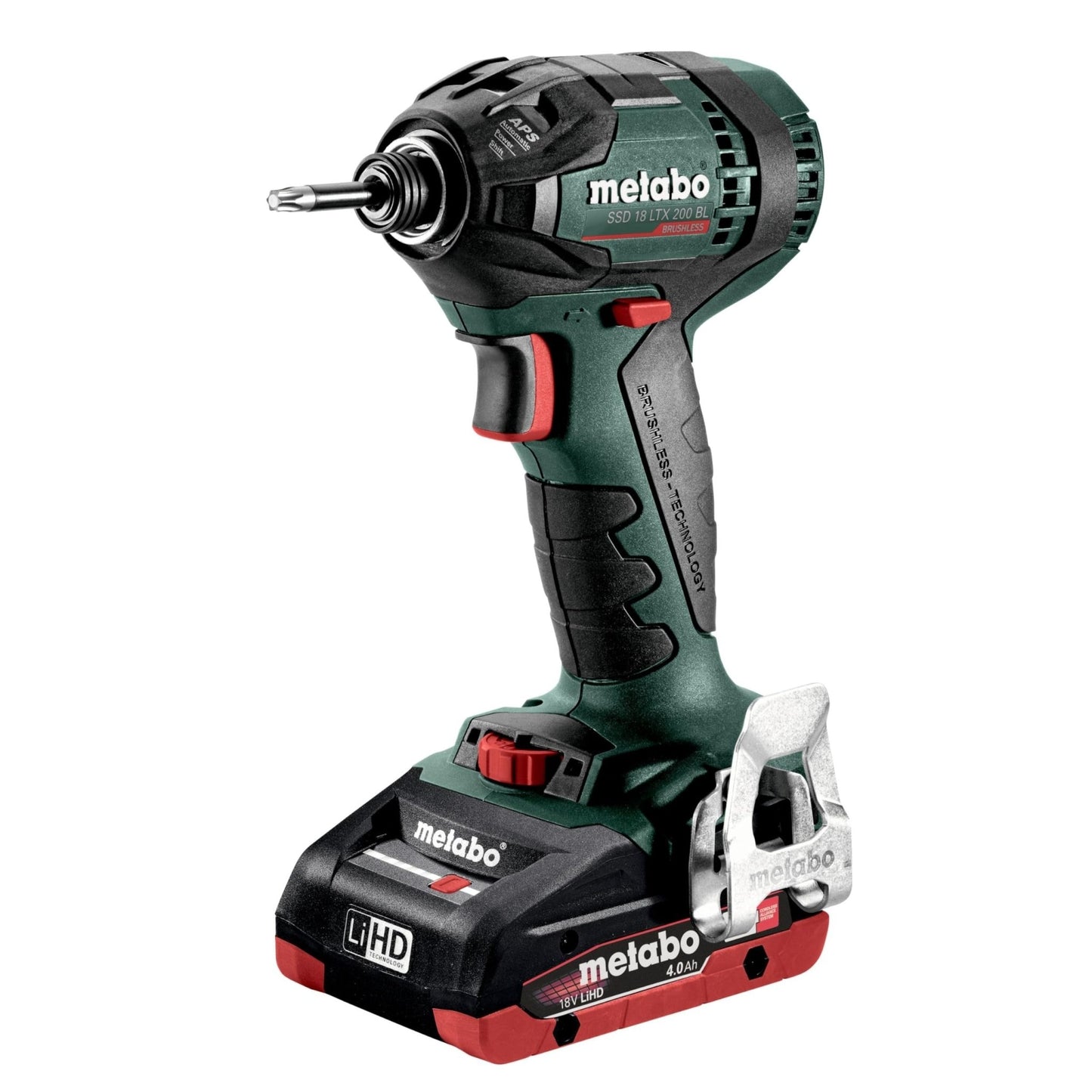 Metabo 602396800 - Atornillador de impacto de batería SSD 18 LTX 200 BL, 200 Nm, 2x4,0 Ah - Ferrotecnia