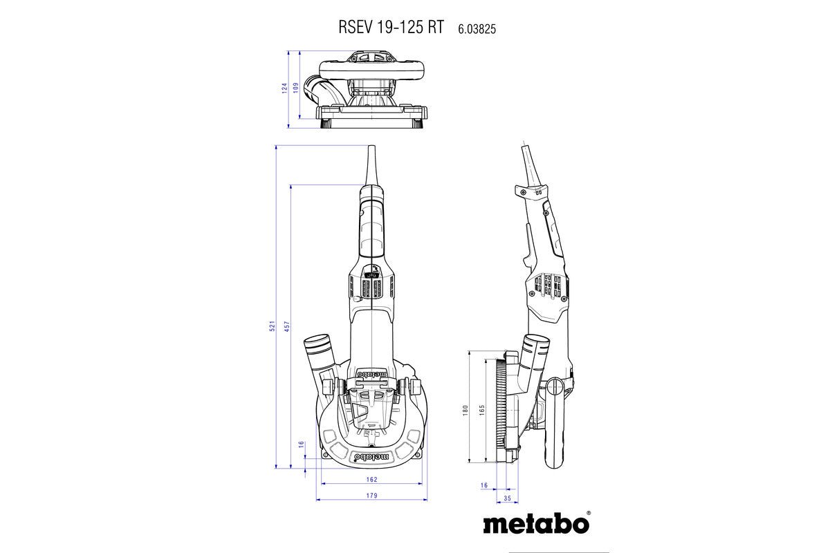 Metabo 603825700 - Amoladora de renovación RSEV 19-125 RT