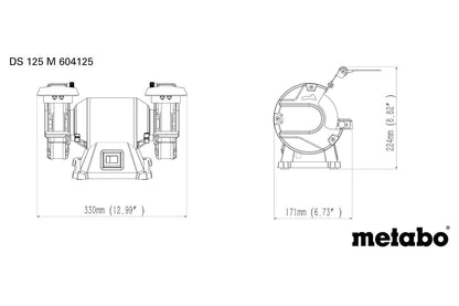 Metabo 604125000 - Esmeriladora doble DS 125 M