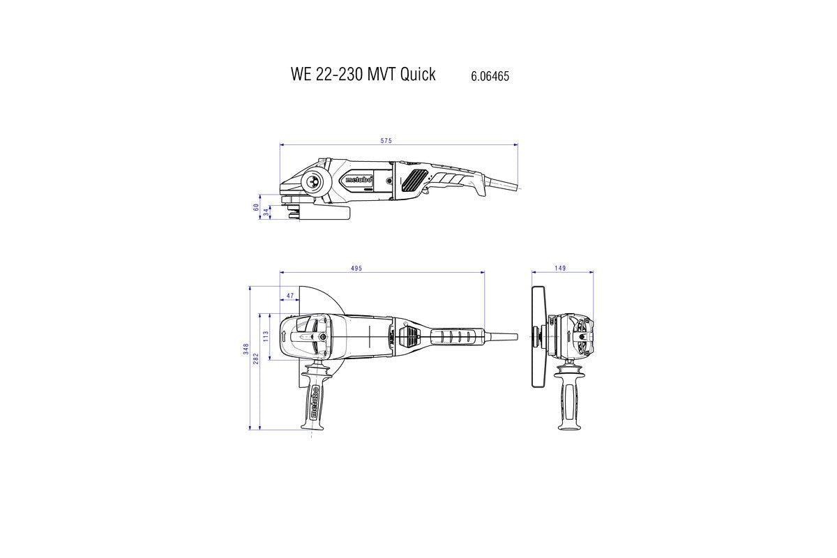 Metabo 606464000 - Amoladora angular WE 22-230 MVT