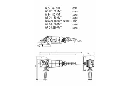 Metabo 606468000 - Amoladora angular WE 24-180 MVT