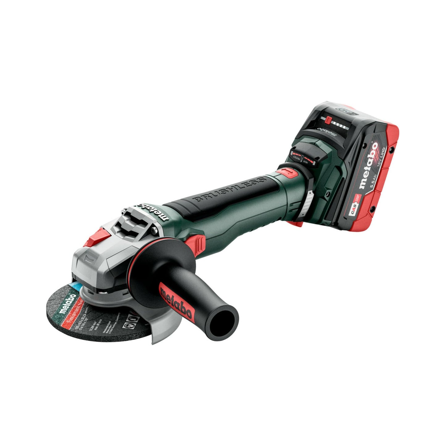 Metabo 613054660 - Amoladora angular a batería WB 18 LT BL 11-125 Quick 18 V 2x5,5 Ah LiHD