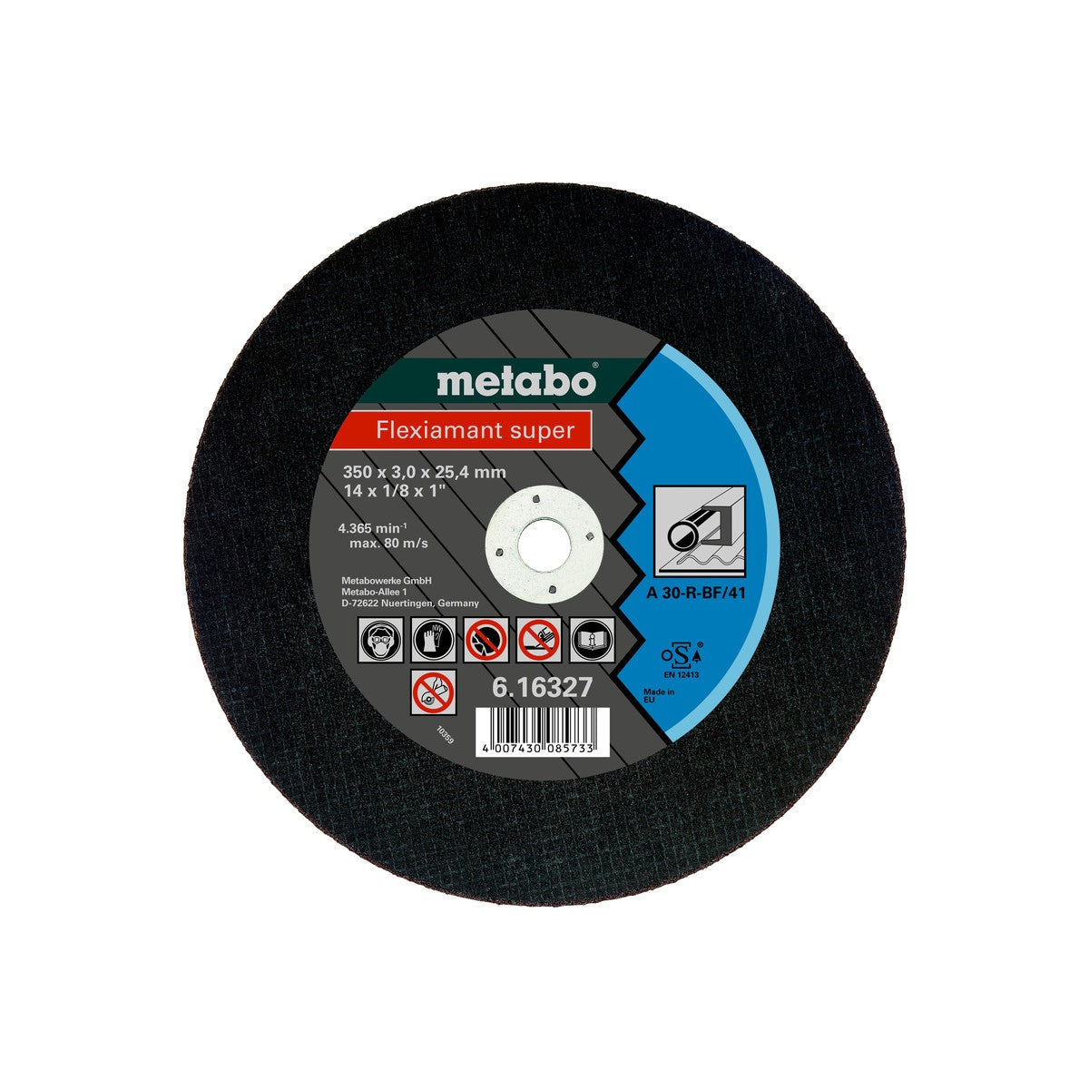 Metabo 616339000 - Clase de calidad A 30-R / A 36-S "Flexiamant Super" acero - Lote de 10 uds