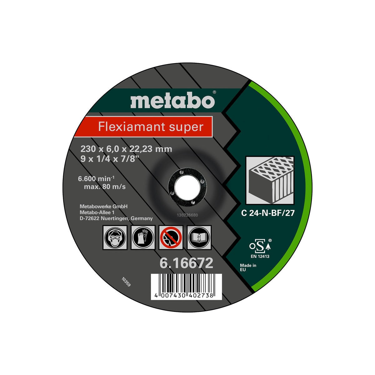 Metabo 616731000 - Clase de calidad C 24-N "Flexiamant Super" piedra - Lote de 25 uds