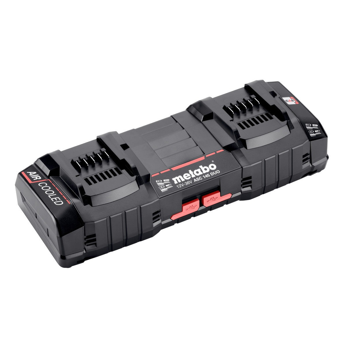 Metabo 627495000 - Cargador rápido doble ASC 145 DUO, 12-36 V, "AIR COOLED", UE