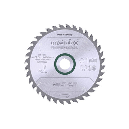 Metabo 628070000 - Hojas para sierras circulares "multi cut", calidad professional, para sierras circulares manuales