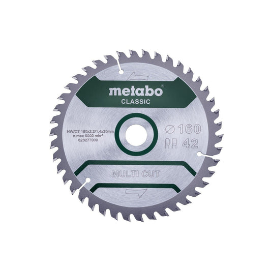 Metabo 628277000 - Hojas para sierras circulares "multi cut", calidad classic, para sierras circulares manuales - Ferrotecnia