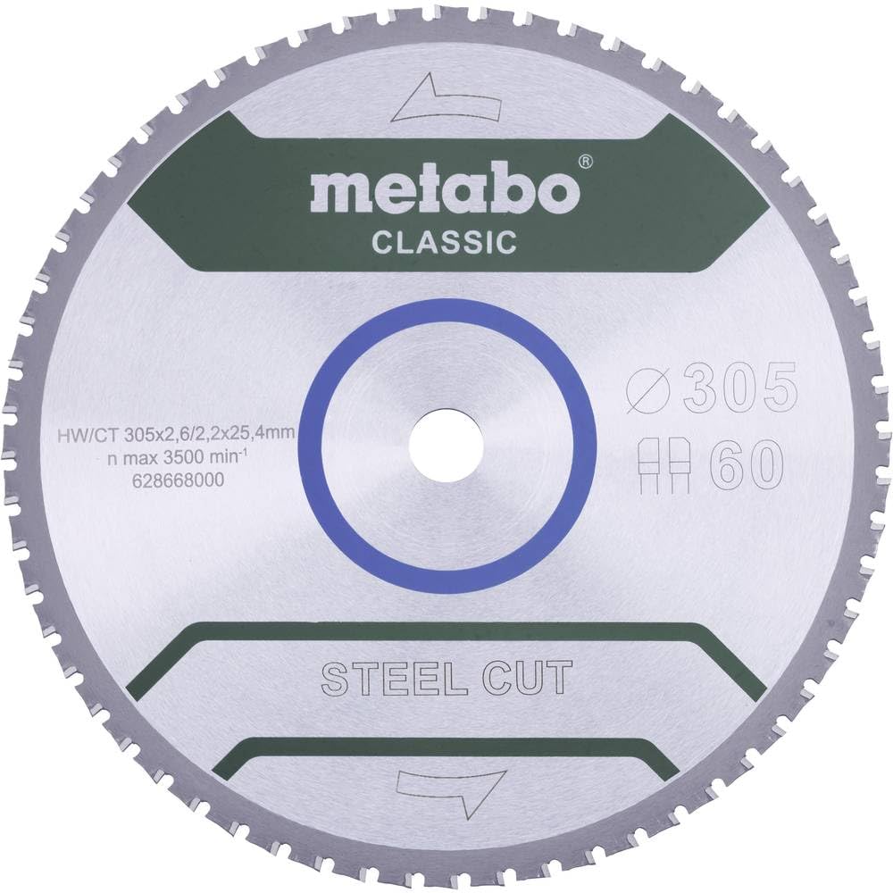 Metabo 628651000 - Disco de sierra circular Steel Cut Classic 165 x 20 mm, 40 dientes FZ/FA