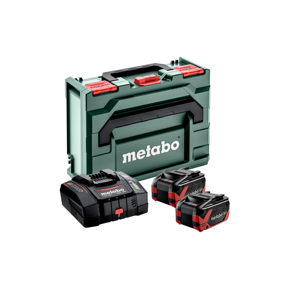 Metabo 685305000 - Set básico 2 x LiHDX 8.0 Ah + ASC 290 + metaBOX 145
