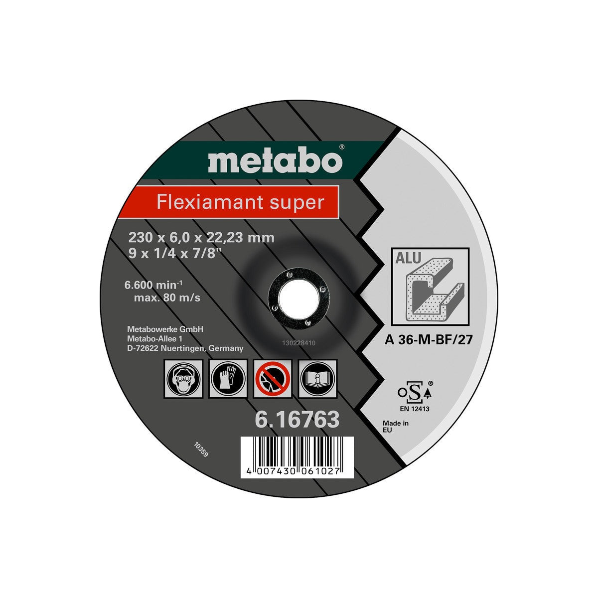 Metabo 616749000 - Clase de calidad A 36-M "Flexiamant Super" aluminio - Lote de 25 uds