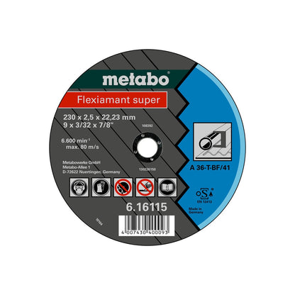 Metabo Clase de calidad A 36-T "Flexiamant Super" acero - Lote de 25 uds