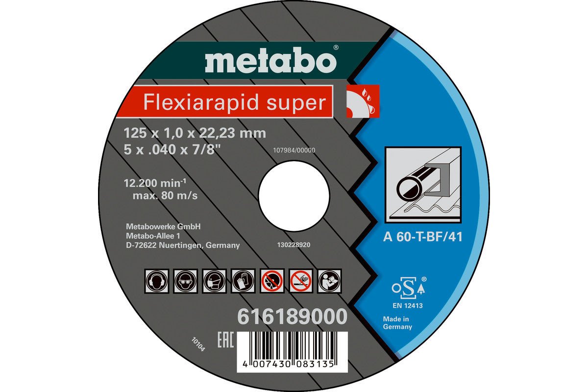 Metabo Clase de calidad A 60-T / A 46-T "Flexiarapid Super" acero - Lote de 25 uds — 616189000