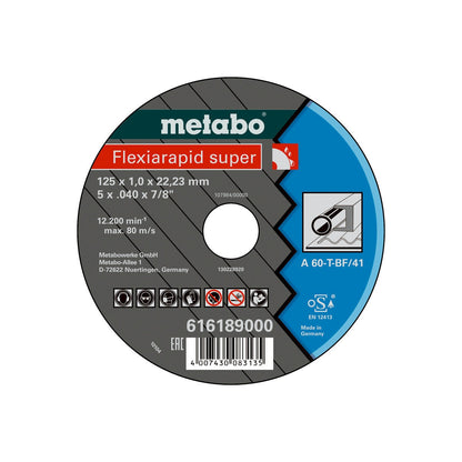 Metabo Clase de calidad A 60-T / A 46-T "Flexiarapid Super" acero - Lote de 25 uds