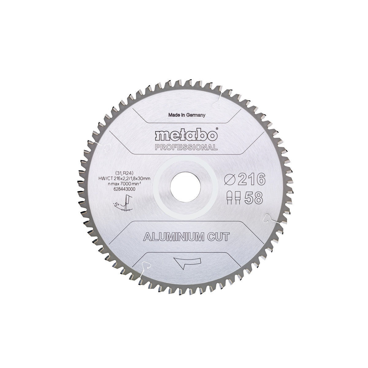 Metabo Hojas para sierras circulares "aluminium cut", calidad professional, para sierras circulares semiestacionarias