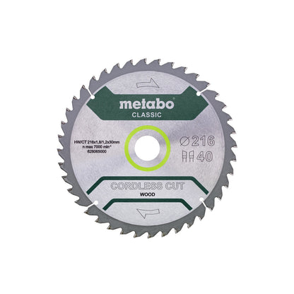 Metabo Hojas para sierras circulares "cordless cut wood", calidad classic, para sierras circulares semiestacionarias