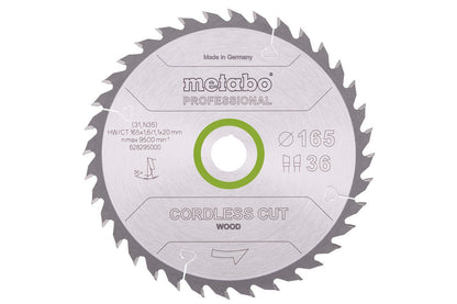 Metabo Hojas para sierras circulares "cordless cut wood", calidad professional, para sierras circulares manuales — 628295000