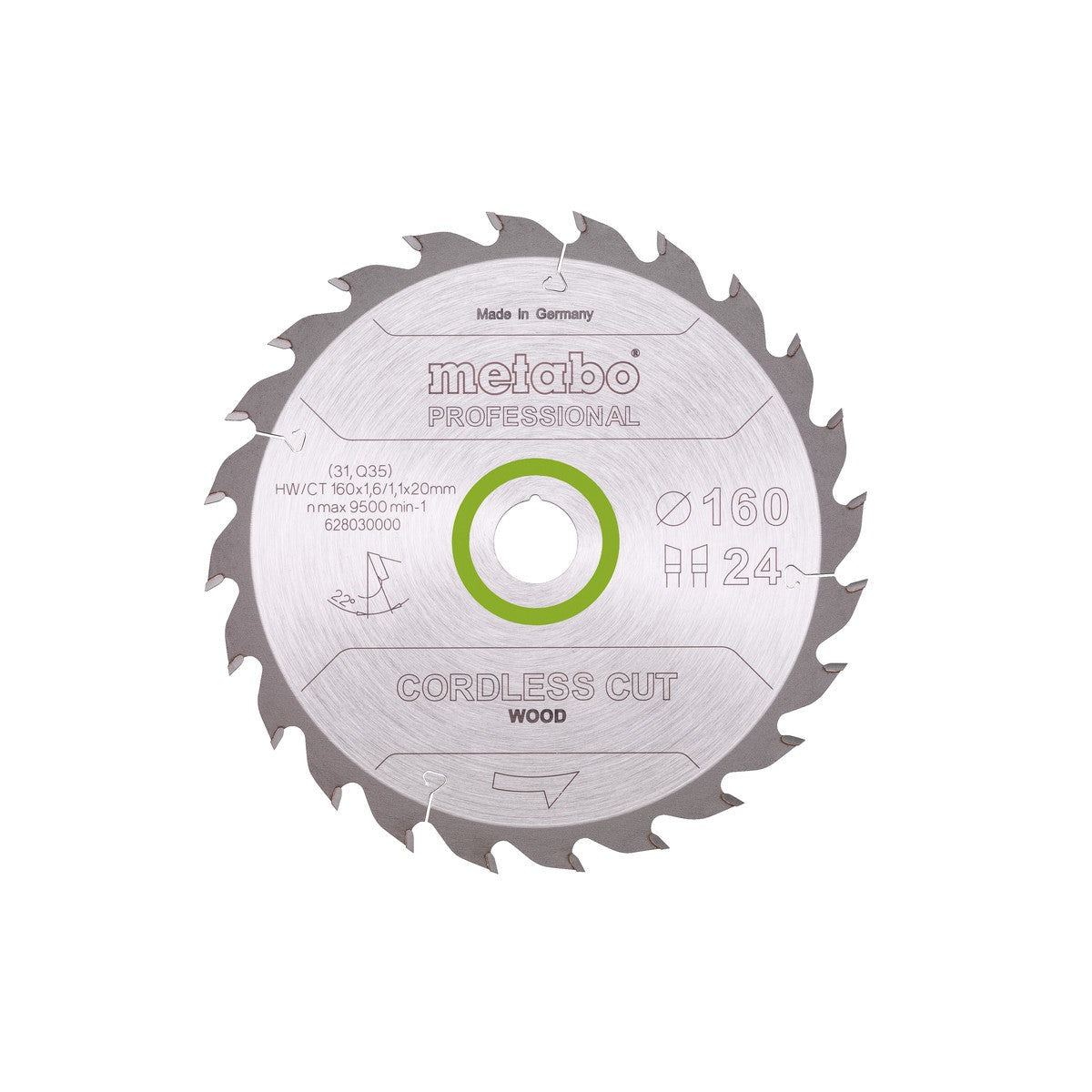 Metabo Hojas para sierras circulares "cordless cut wood", calidad professional, para sierras circulares manuales