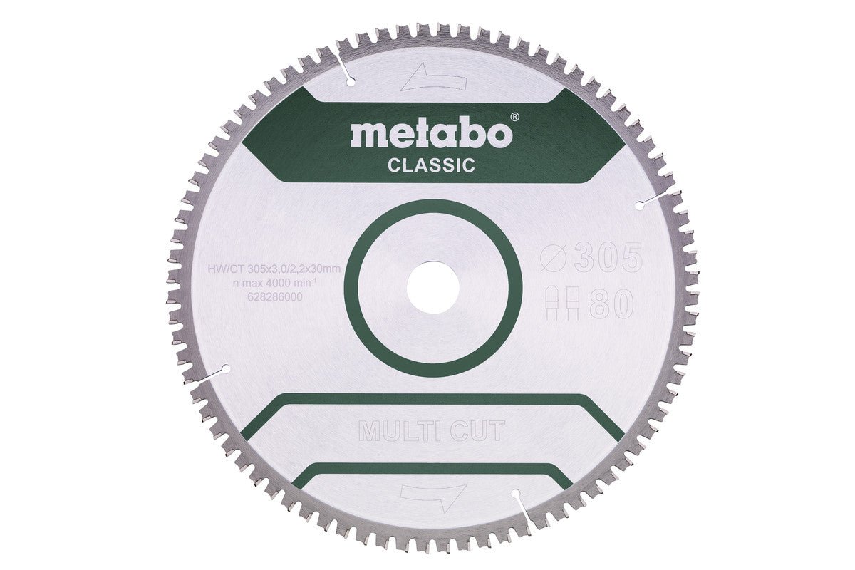Metabo Hojas para sierras circulares "multi cut", calidad classic, para sierras circulaes semiestacionarias — 628286000