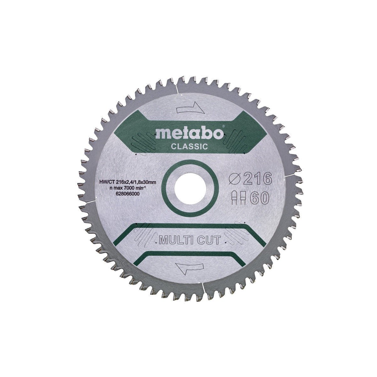 Metabo Hojas para sierras circulares "multi cut", calidad classic, para sierras circulaes semiestacionarias - Ferrotecnia