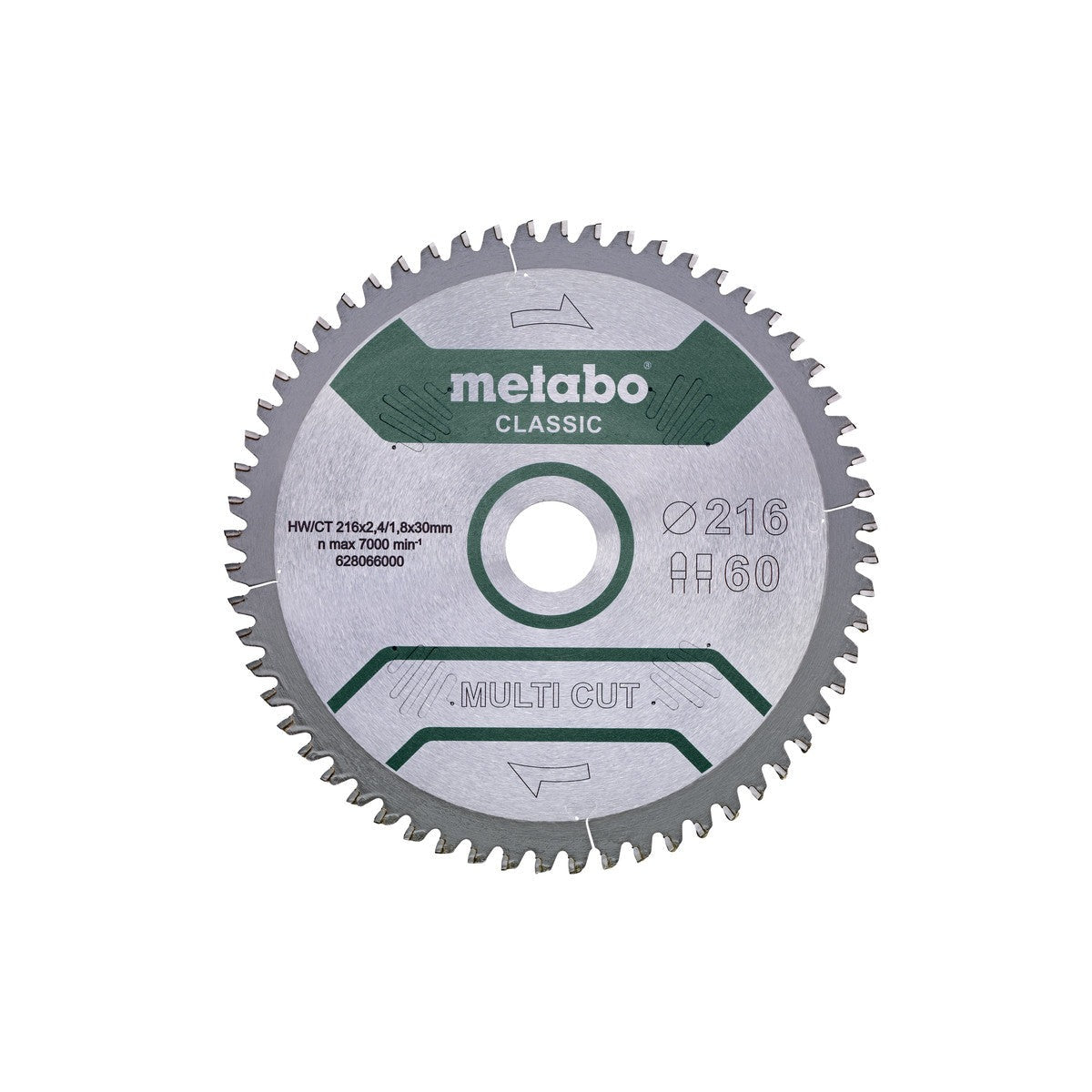 Metabo Hojas para sierras circulares "multi cut", calidad classic, para sierras circulaes semiestacionarias