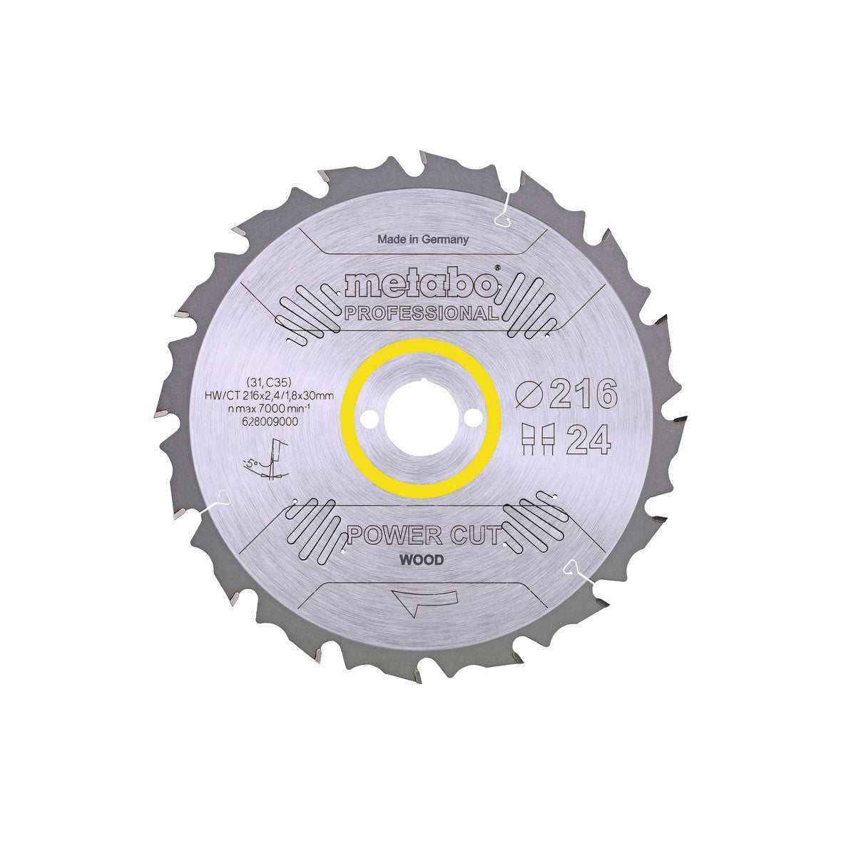 Metabo Hojas para sierras circulares "power cut wood", calidad professional, para sierras circulares semiestacionarias