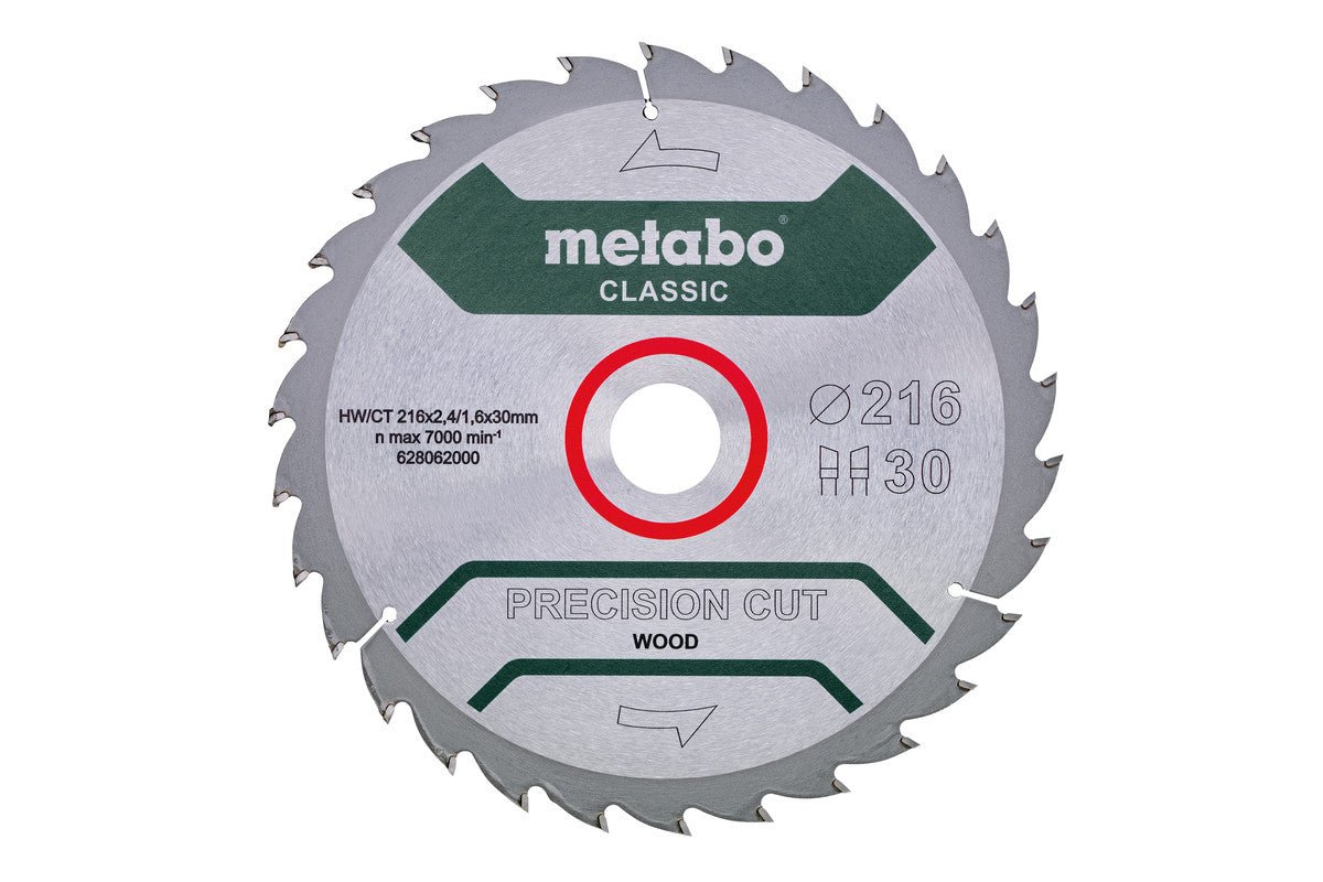 Metabo Hojas para sierras circulares "precision cut wood", calidad classic, para sierras circulares semiestacionarias — 628062000