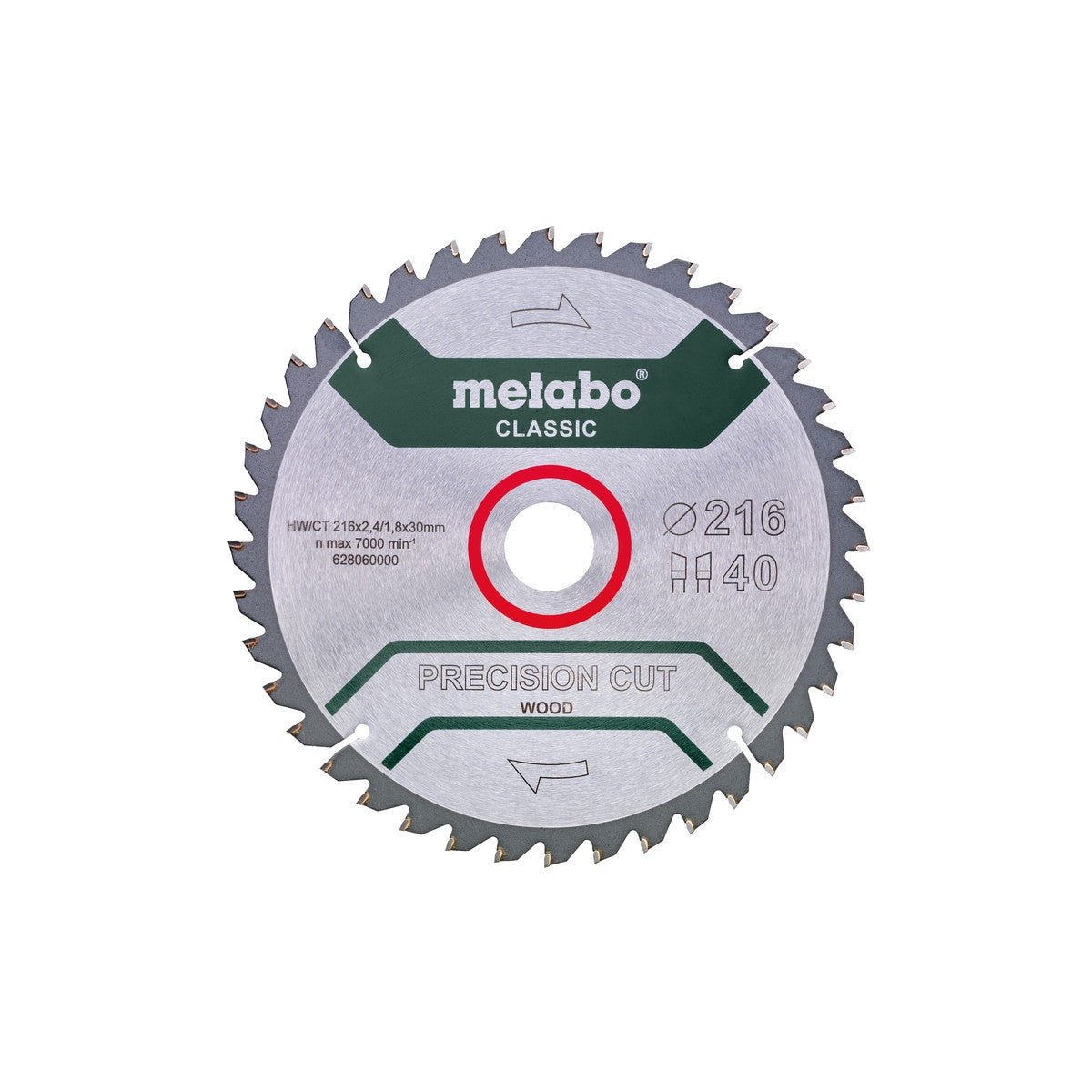 Metabo Hojas para sierras circulares "precision cut wood", calidad classic, para sierras circulares semiestacionarias - Ferrotecnia