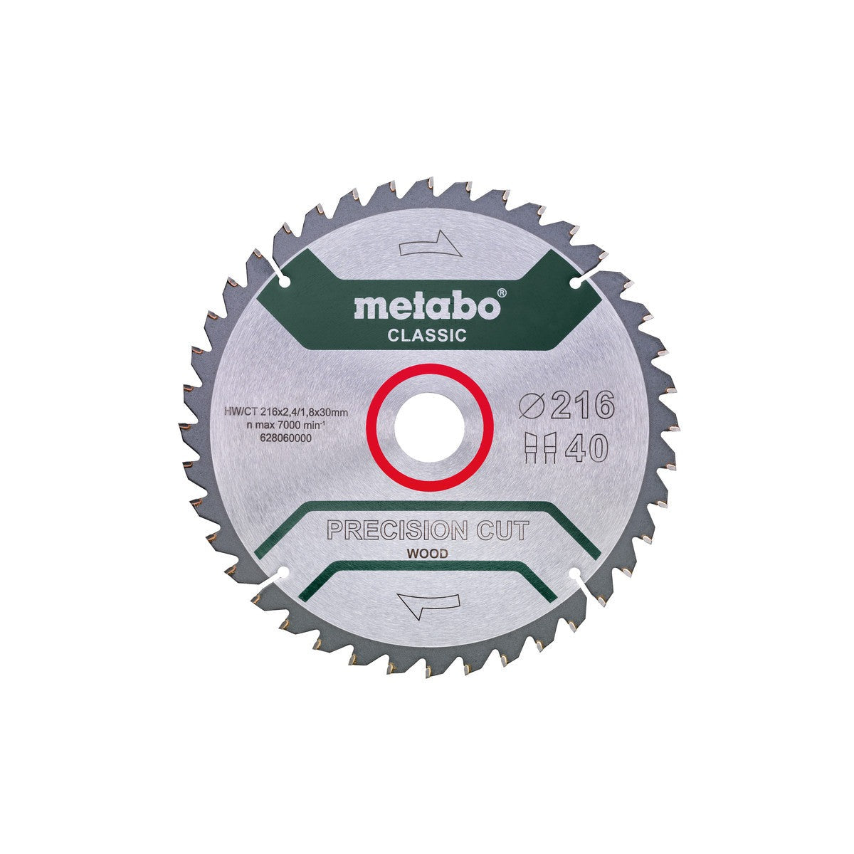 Metabo Hojas para sierras circulares "precision cut wood", calidad classic, para sierras circulares semiestacionarias