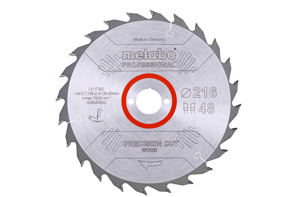 Metabo Hojas para sierras circulares "precision cut wood", calidad professional, para sierras circulares semiestacionarias — 628041000