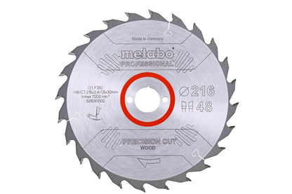 Metabo Hojas para sierras circulares "precision cut wood", calidad professional, para sierras circulares semiestacionarias — 628041000
